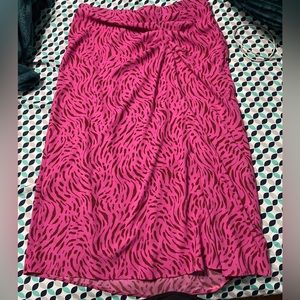 Nine West Side Ruched Midi Skirt